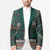 Aotearoa Iwi Ngāti Maru Taranaki Blazer Maori Wharenui House Tribal Pattern