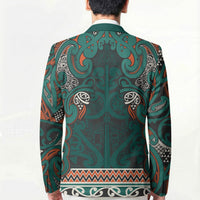 Aotearoa Iwi Ngāti Maru Taranaki Blazer Maori Wharenui House Tribal Pattern