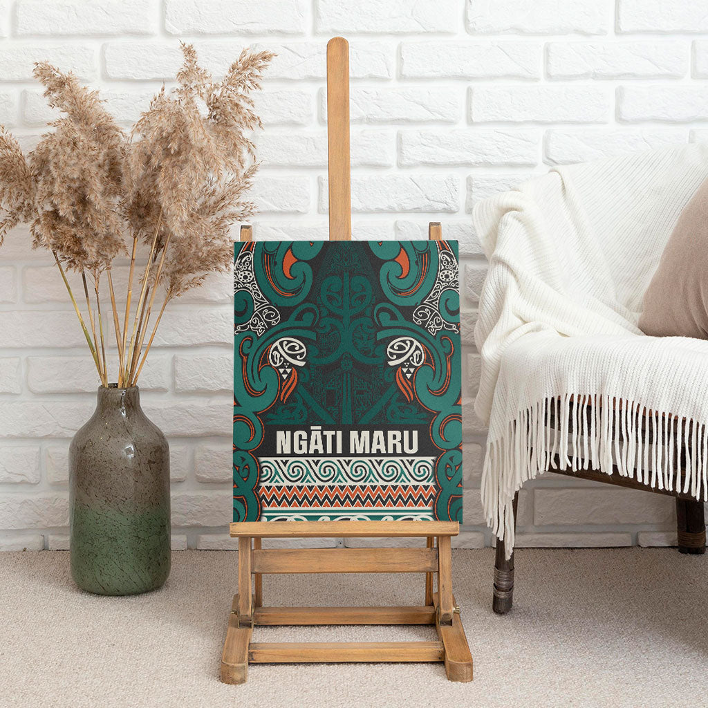 Aotearoa Iwi Ngāti Maru Taranaki Canvas Wall Art Maori Wharenui House Tribal Pattern