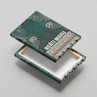Aotearoa Iwi Ngāti Maru Taranaki Canvas Wall Art Maori Wharenui House Tribal Pattern