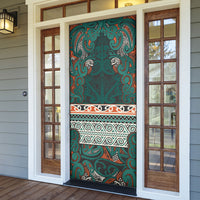 Aotearoa Iwi Ngāti Maru Taranaki Door Cover Maori Wharenui House Tribal Pattern