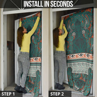 Aotearoa Iwi Ngāti Maru Taranaki Door Cover Maori Wharenui House Tribal Pattern