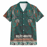 Aotearoa Iwi Ngāti Maru Taranaki Hawaiian Shirt Maori Wharenui House Tribal Pattern