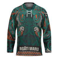 Aotearoa Iwi Ngāti Maru Taranaki Hockey Jersey Maori Wharenui House Tribal Pattern
