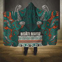 Aotearoa Iwi Ngāti Maru Taranaki Hooded Blanket Maori Wharenui House Tribal Pattern