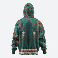 Aotearoa Iwi Ngāti Maru Taranaki Hoodie Maori Wharenui House Tribal Pattern