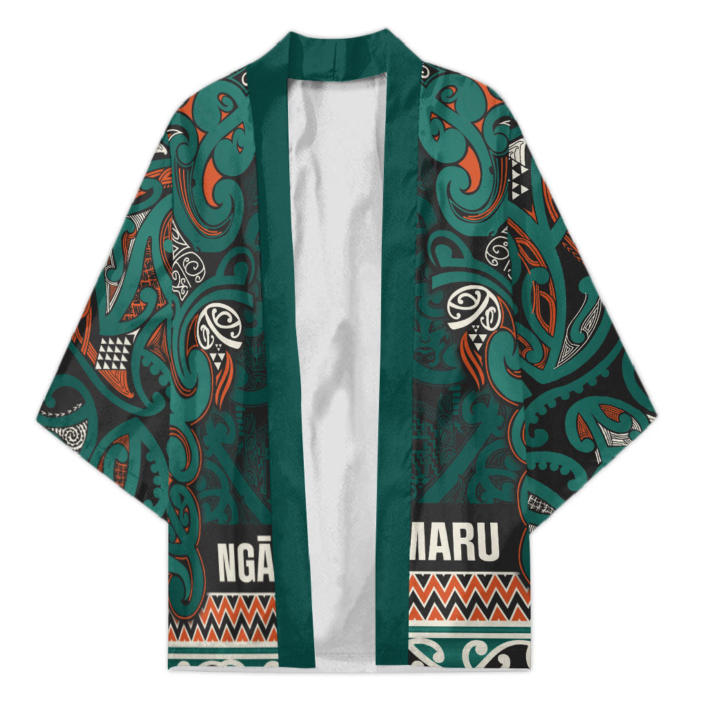 Aotearoa Iwi Ngāti Maru Taranaki Kimono Maori Wharenui House Tribal Pattern