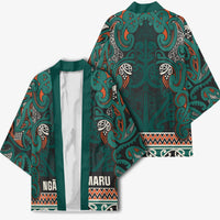 Aotearoa Iwi Ngāti Maru Taranaki Kimono Maori Wharenui House Tribal Pattern