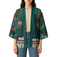Aotearoa Iwi Ngāti Maru Taranaki Kimono Maori Wharenui House Tribal Pattern