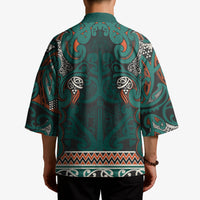 Aotearoa Iwi Ngāti Maru Taranaki Kimono Maori Wharenui House Tribal Pattern