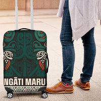 Aotearoa Iwi Ngāti Maru Taranaki Luggage Cover Maori Wharenui House Tribal Pattern