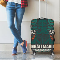 Aotearoa Iwi Ngāti Maru Taranaki Luggage Cover Maori Wharenui House Tribal Pattern