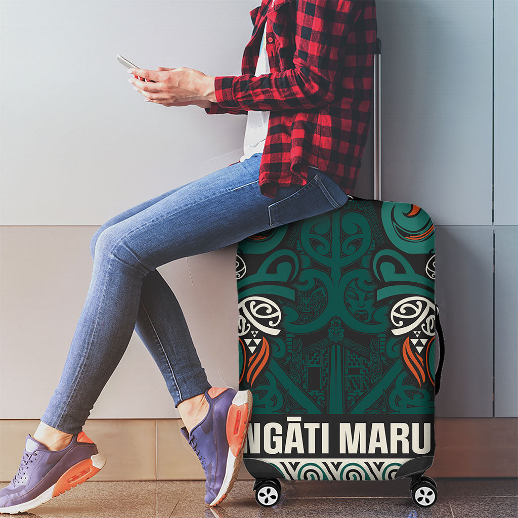 Aotearoa Iwi Ngāti Maru Taranaki Luggage Cover Maori Wharenui House Tribal Pattern