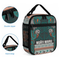 Aotearoa Iwi Ngāti Maru Taranaki Lunch Bag Maori Wharenui House Tribal Pattern