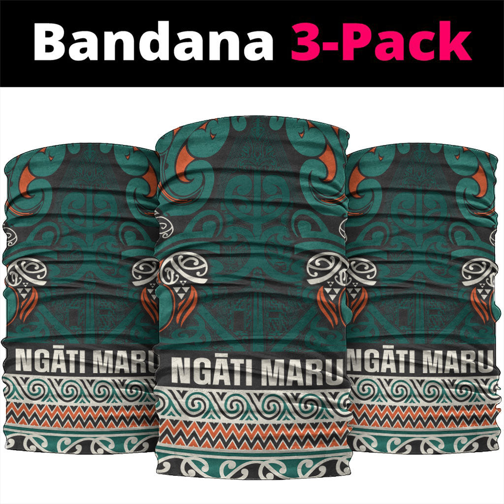 Aotearoa Iwi Ngāti Maru Taranaki Neck Gaiter Maori Wharenui House Tribal Pattern