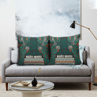 Aotearoa Iwi Ngāti Maru Taranaki Pillow Cover Maori Wharenui House Tribal Pattern