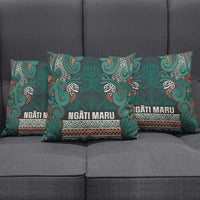 Aotearoa Iwi Ngāti Maru Taranaki Pillow Cover Maori Wharenui House Tribal Pattern