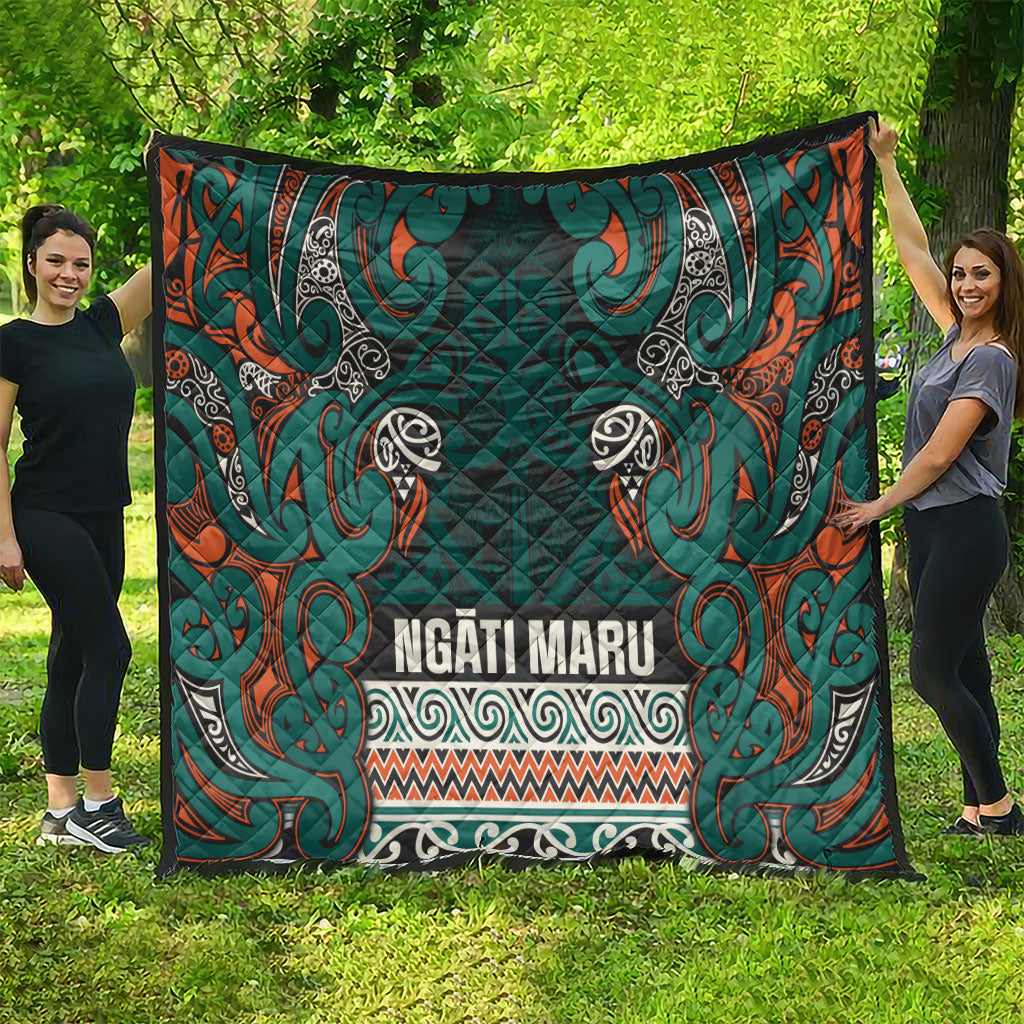 Aotearoa Iwi Ngāti Maru Taranaki Quilt Maori Wharenui House Tribal Pattern