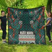Aotearoa Iwi Ngāti Maru Taranaki Quilt Maori Wharenui House Tribal Pattern