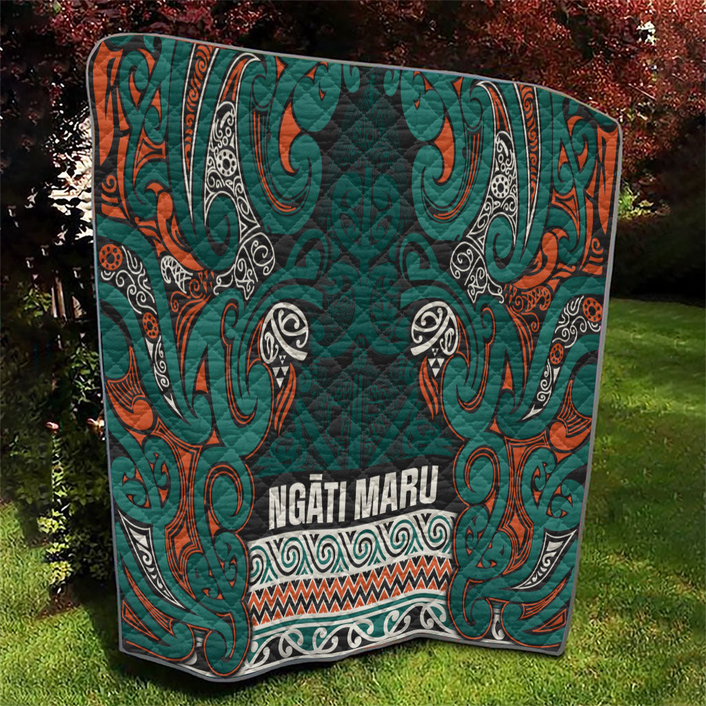 Aotearoa Iwi Ngāti Maru Taranaki Quilt Maori Wharenui House Tribal Pattern