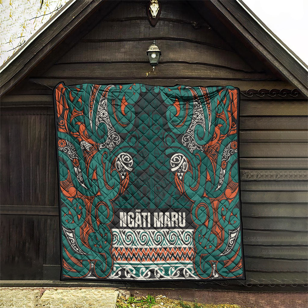 Aotearoa Iwi Ngāti Maru Taranaki Quilt Maori Wharenui House Tribal Pattern