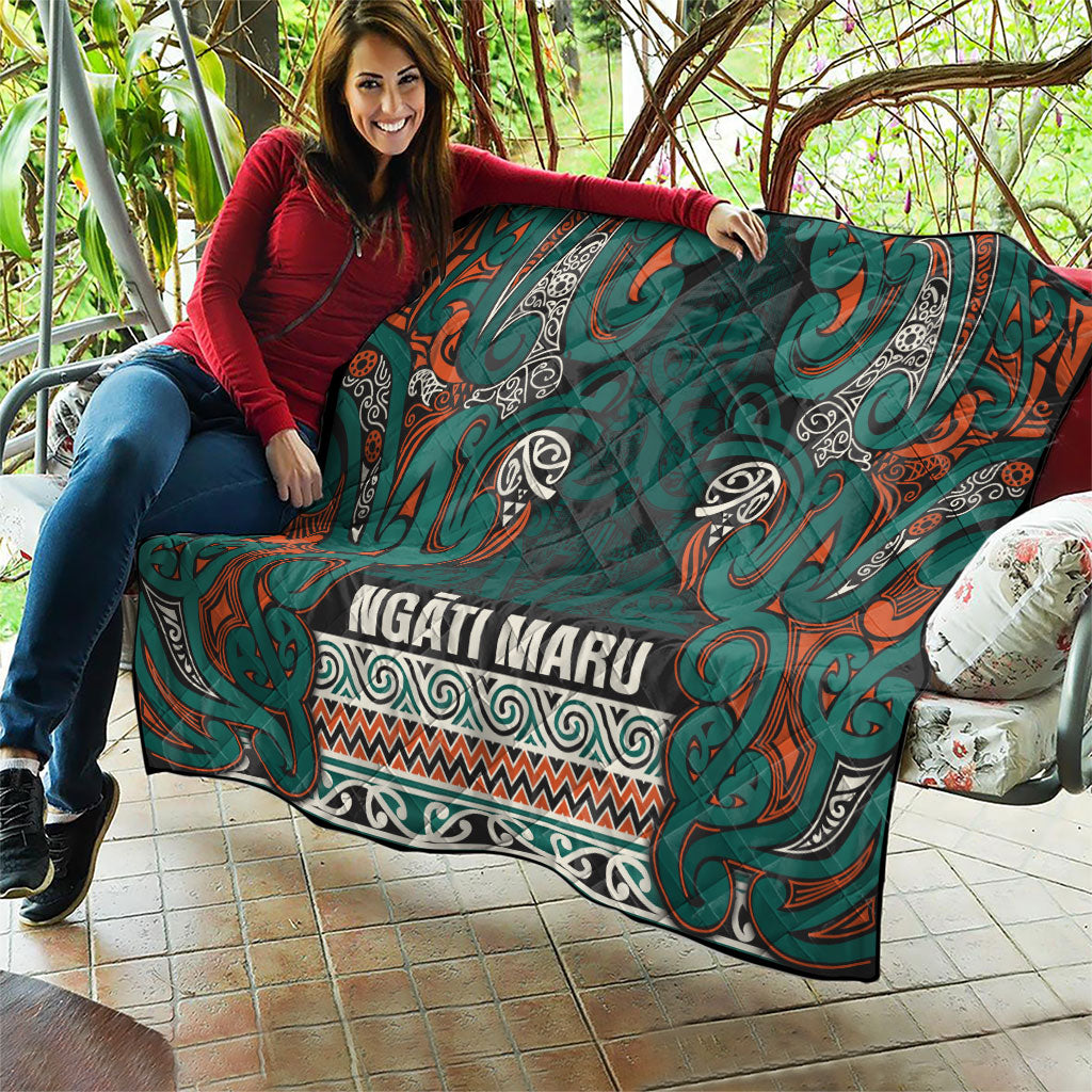 Aotearoa Iwi Ngāti Maru Taranaki Quilt Maori Wharenui House Tribal Pattern
