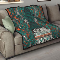 Aotearoa Iwi Ngāti Maru Taranaki Quilt Maori Wharenui House Tribal Pattern