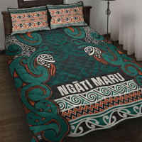 Aotearoa Iwi Ngāti Maru Taranaki Quilt Bed Set Maori Wharenui House Tribal Pattern