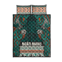 Aotearoa Iwi Ngāti Maru Taranaki Quilt Bed Set Maori Wharenui House Tribal Pattern