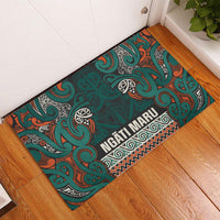 Aotearoa Iwi Ngāti Maru Taranaki Rubber Doormat Maori Wharenui House Tribal Pattern