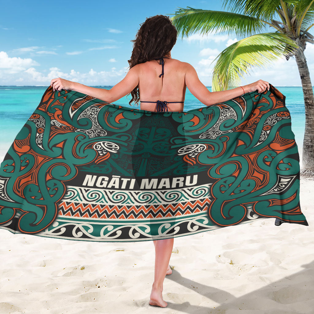 Aotearoa Iwi Ngāti Maru Taranaki Sarong Maori Wharenui House Tribal Pattern