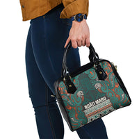 Aotearoa Iwi Ngāti Maru Taranaki Shoulder Handbag Maori Wharenui House Tribal Pattern