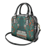 Aotearoa Iwi Ngāti Maru Taranaki Shoulder Handbag Maori Wharenui House Tribal Pattern