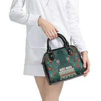 Aotearoa Iwi Ngāti Maru Taranaki Shoulder Handbag Maori Wharenui House Tribal Pattern
