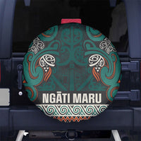 Aotearoa Iwi Ngāti Maru Taranaki Spare Tire Cover Maori Wharenui House Tribal Pattern