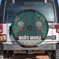Aotearoa Iwi Ngāti Maru Taranaki Spare Tire Cover Maori Wharenui House Tribal Pattern