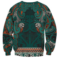 Aotearoa Iwi Ngāti Maru Taranaki Sweatshirt Maori Wharenui House Tribal Pattern