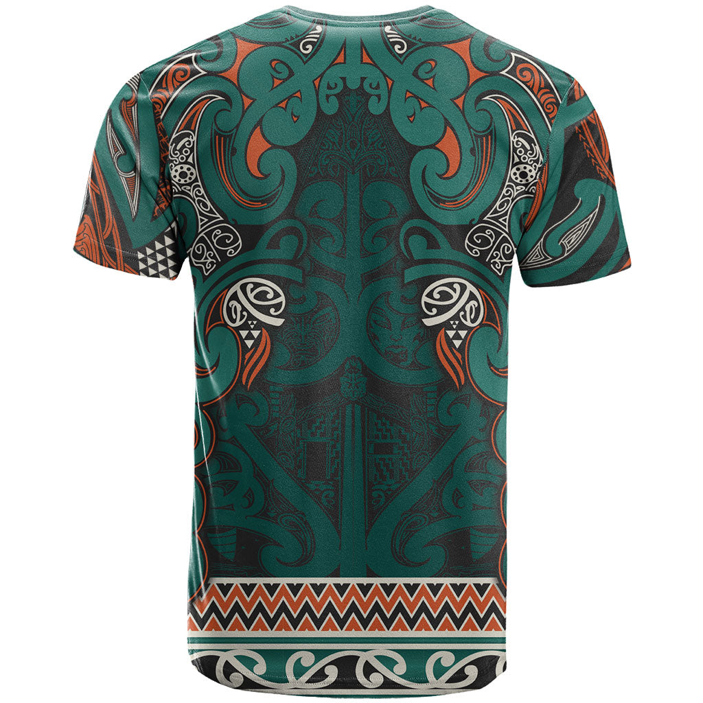 Aotearoa Iwi Ngāti Maru Taranaki T Shirt Maori Wharenui House Tribal Pattern