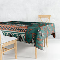 Aotearoa Iwi Ngāti Maru Taranaki Tablecloth Maori Wharenui House Tribal Pattern