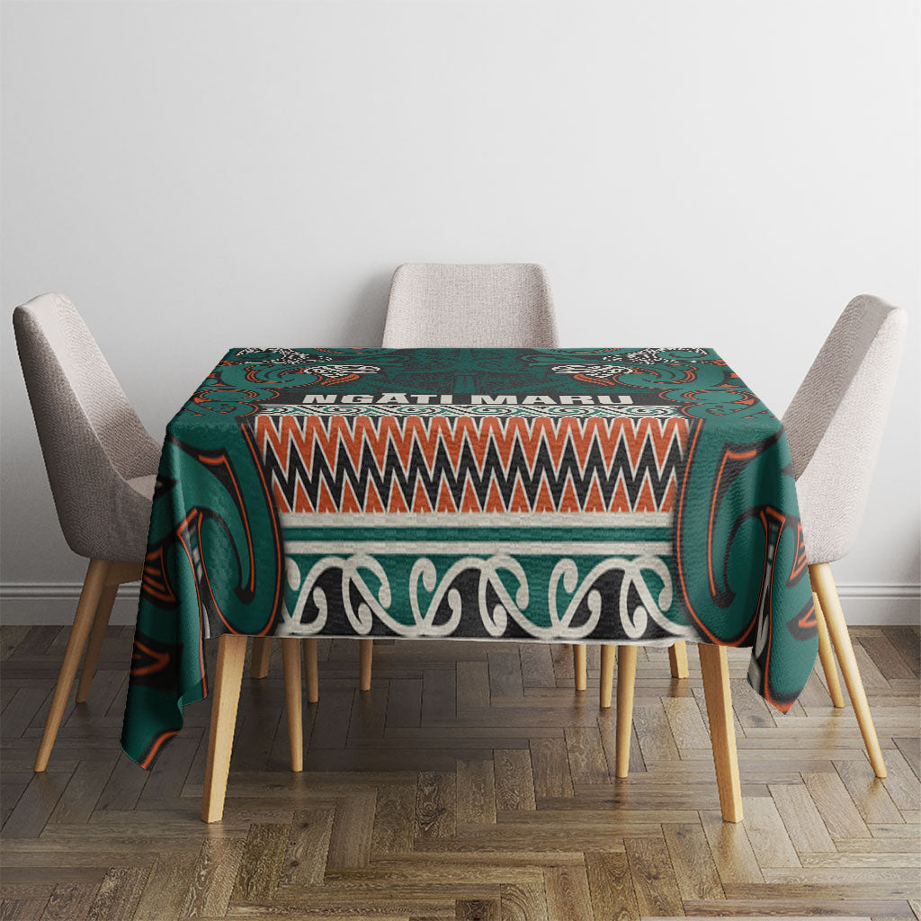 Aotearoa Iwi Ngāti Maru Taranaki Tablecloth Maori Wharenui House Tribal Pattern