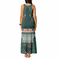 Aotearoa Iwi Ngāti Maru Taranaki Tank Maxi Dress Maori Wharenui House Tribal Pattern