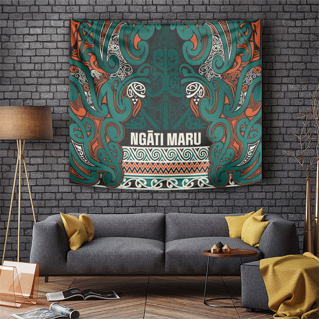 Aotearoa Iwi Ngāti Maru Taranaki Tapestry Maori Wharenui House Tribal Pattern