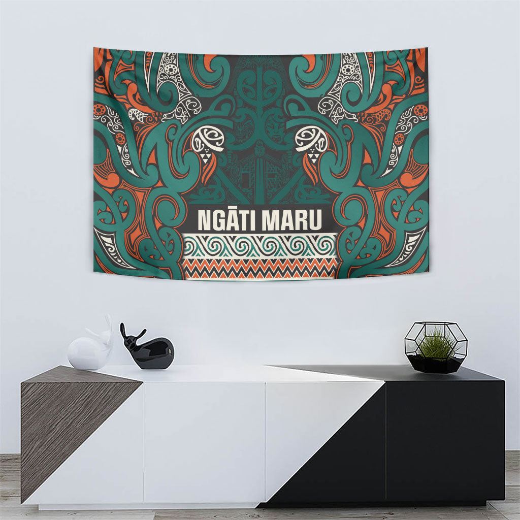 Aotearoa Iwi Ngāti Maru Taranaki Tapestry Maori Wharenui House Tribal Pattern