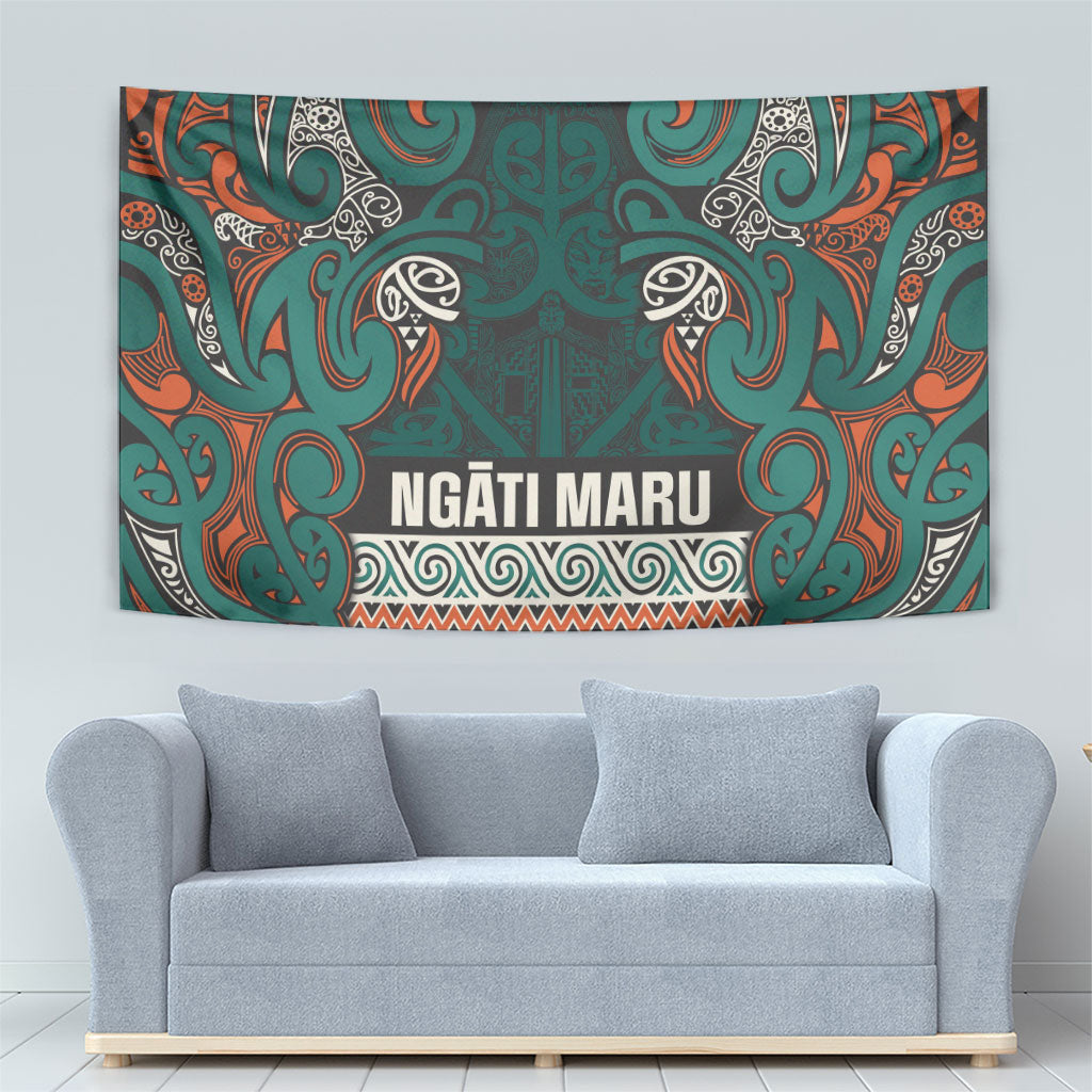 Aotearoa Iwi Ngāti Maru Taranaki Tapestry Maori Wharenui House Tribal Pattern