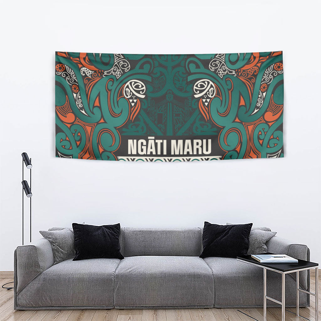 Aotearoa Iwi Ngāti Maru Taranaki Tapestry Maori Wharenui House Tribal Pattern