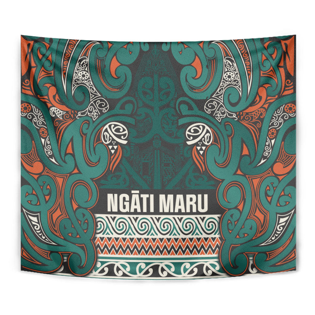 Aotearoa Iwi Ngāti Maru Taranaki Tapestry Maori Wharenui House Tribal Pattern