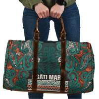 Aotearoa Iwi Ngāti Maru Taranaki Travel Bag Maori Wharenui House Tribal Pattern