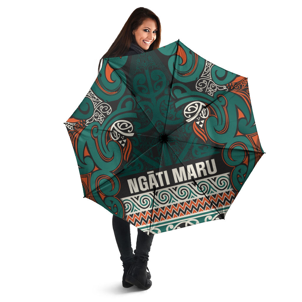 Aotearoa Iwi Ngāti Maru Taranaki Umbrella Maori Wharenui House Tribal Pattern