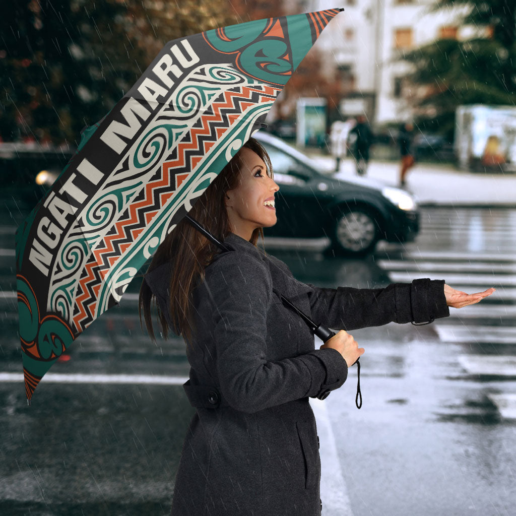 Aotearoa Iwi Ngāti Maru Taranaki Umbrella Maori Wharenui House Tribal Pattern