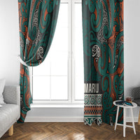 Aotearoa Iwi Ngāti Maru Taranaki Window Curtain Maori Wharenui House Tribal Pattern